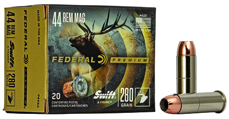 Federal Premium P44SA 44 Remington Mag 280gr Swift A-Frame Ammunition 20 Rounds/Box 10 Boxes/Case