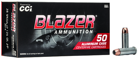 CCI 38 Special +P 125gr JHP Ammunition Blazer Handgun 50 Rounds