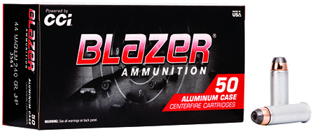 CCI Blazer 44 Remington Mag Handgun Ammunition 240 Grain JHP 50 Rounds
