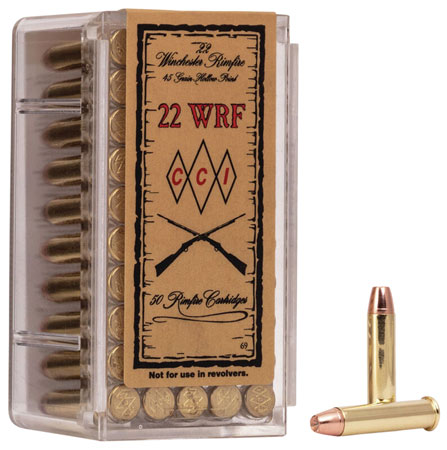 CCI 22 WRF Specialty Rimfire Ammunition 45 Grain Jacketed Hollow Point 50 Rounds per Box 3 CCI 22 WRF Specialty Rimfire Ammunition 45 Grain Jacketed Hollow Point 50 Rounds per Box