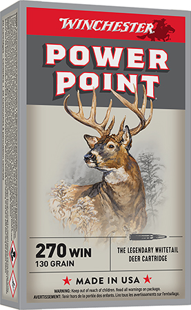 Winchester 270 Win Power-Point 130gr Ammunition 20 Rounds Per Box
