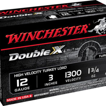 Winchester Double X High Velocity Turkey 12 Gauge 3" 1 3/4oz 4 Shot Shotgun Ammunition 10 Rounds