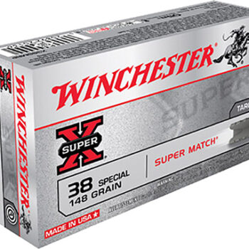 Winchester 38 Special 148gr Super Match Lead Semi-Wadcutter Ammunition 50 Rounds Per Box