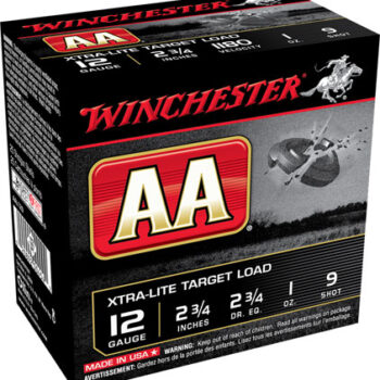 Winchester AA Xtra-Lite 12 Gauge 2.75" 1oz 9 Shot Shotgun Ammunition 25 Rounds