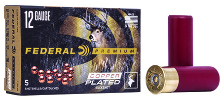 Federal Premium Mag 12 Gauge 2.75" 00 Buck Shot Shotshells 12 Pellets 1.5oz 5 Rounds per Box 50 Rounds per Case