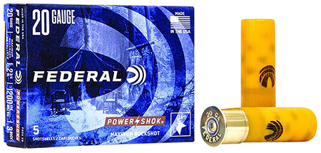 Remington 20 Gauge 2.75" 20 Pellets 1oz 3 Buckshot Power-Shok Mag Shotgun Ammunition 3 Remington 20 Gauge 2.75" 20 Pellets 1oz 3 Buckshot Power-Shok Mag Shotgun Ammunition