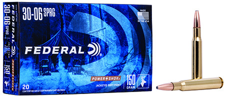 Federal 30-06 Springfield 150gr Power-Shok Jacketed Soft Point Rifle Ammunition 20 Rounds