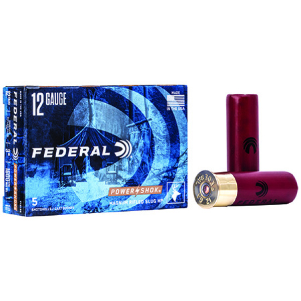 Federal Power-Shok 12 Gauge 3" 1-1/4oz Rifled Slug Shotshell