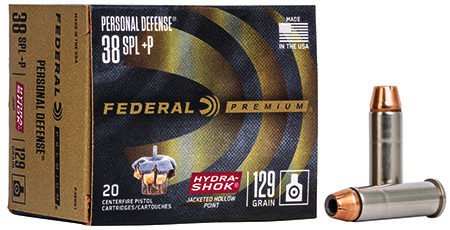 Smith & Wesson M&P 38 Special +P 129gr Hydra-Shok JHP 20-Round Ammo Box