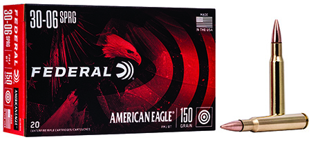 Federal American Eagle 30-06 Springfield 150gr FMJ BT Rifle Ammunition 20 Rounds