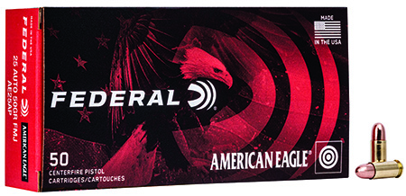 Federal American Eagle 25 ACP 50gr FMJ Handgun Ammunition 50 Rounds