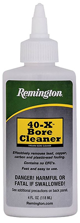 Remington 40-X Bore Cleaner for Carbon Lead Plastic Powder Removal 4oz Squeeze Bottle