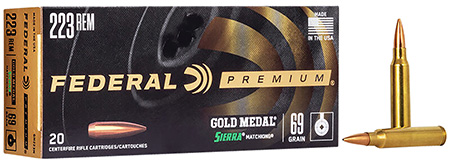 Federal .308 Winchester 175gr Sierra MatchKing BTHP Rifle Ammunition Premium Gold Medal 20 Rounds