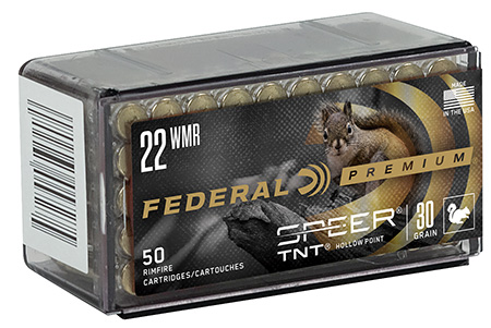 Federal Premium 22 WMR 30gr Speer TNT HP Varmint Predator Ammunition 50 Rounds