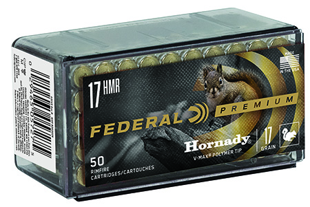 Federal 17 HMR 17gr V-Max Varmint & Predator Ammunition 50 Rounds Per Box