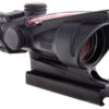 Trijicon 100220 ACOG Black Hardcoat Anodized 4x32mm Illuminated Red Horseshoe w/ Red Dot 6.8 SPC Reticle 1 69323