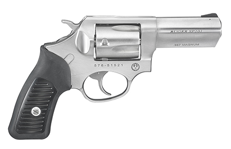 Ruger SP101 357 Mag 5rd 3.1" Satin Stainless Revolver with Black Rubber Grip