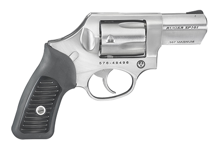Ruger SP101 357 Mag 5rd 2.25" Satin Stainless Revolver with Black Rubber Grip