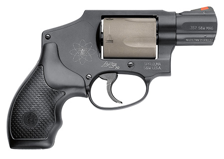 Smith & Wesson Model 340 Personal Defense .357 Mag 1.88" 5-Round Revolver, Black Stainless Steel Barrel, Titanium Cylinder, Black Scandium Alloy J-Frame, Black Polymer Grip, No Internal Lock