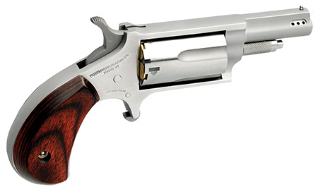North American Arms 22MSCP Mini-Revolver 22 LR/22 WMR 5-Shot 1.13" Ported Barrel Stainless Steel Rosewood Grip Combo
