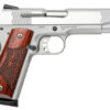 Smith & Wesson 1911 E-Series .45 ACP, 5" Stainless Steel Barrel, 8+1 Capacity, Satin Stainless Slide & Frame with Beavertail, Laminate Wood Grip 1 71978