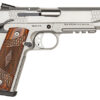 Smith & Wesson 1911 E-Series .45 ACP, 5" Barrel, 8+1 Capacity, Satin Stainless Steel Frame & Slide, Laminate Wood E-Series Grip, Tactical Accessory Rail, Manual Grip & Thumb Safety 2 72001