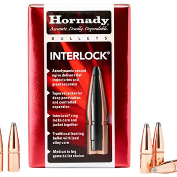 Hornady 3236 InterLock  8mm .323 195 gr Spire Point 100 Per Box/ 15 Case