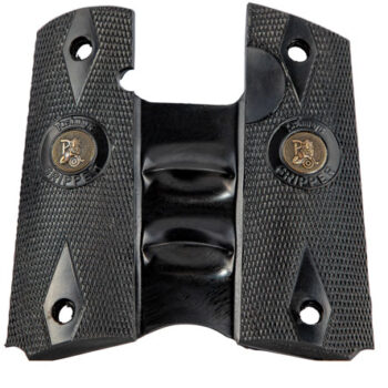 Pachmayr 1911 Rubber Grip Checkered Black with Finger Grooves Signature Series