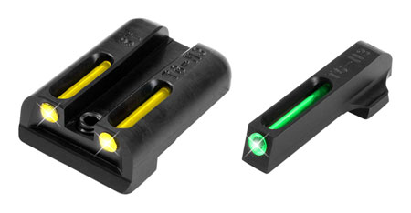 TruGlo TFO Sig Sauer P-Series Handgun Front/Rear Sights - Green/Yellow Tritium Fiber Optic