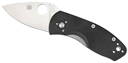 Spyderco C148GP Ambitious  2.25" Folding Drop Point Plain 8Cr13MoV SS Blade Black G10 Handle Includes Pocket Clip