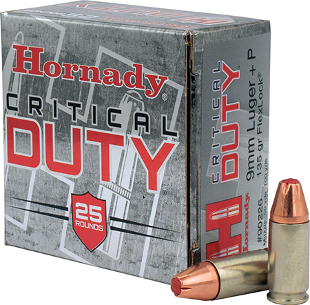 Hornady Critical Duty 9mm Luger +P 135gr FlexLock Handgun Ammunition 3 Hornady Critical Duty 9mm Luger +P 135gr FlexLock Handgun Ammunition