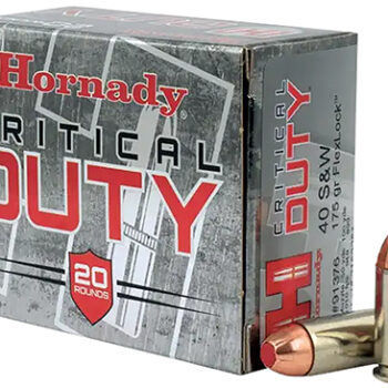 Hornady Critical Duty 40 S&W 175gr FlexLock Hollow Point Ammunition
