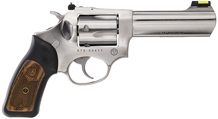 Ruger SP101 357 Mag 5rd 4.2" Satin Stainless Revolver with Wood Grip