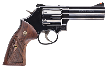 Smith & Wesson Model 586 Classic .357 Mag/.38 S&W Special +P 4" Blued Carbon Steel Barrel, 6-Round Cylinder, L-Frame, Wood Grip with S&W Medallions