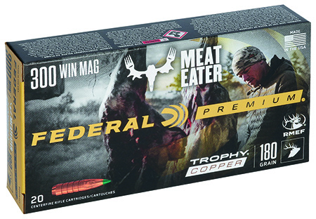 Federal Premium 300 Winchester Mag 180gr Trophy Copper Ammunition 20 Rounds/Box 10 Boxes/Case