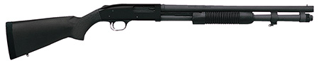 Mossberg 590A1 Tactical 12 Gauge Shotgun, 20" Heavy-Walled Barrel, 3" Chamber, 8+1 Capacity, Parkerized Finish, Drilled & Tapped Receiver, Mil-Spec Construction with Metal Trigger Guard & Safety, Synthetic Stock