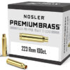 Nosler 10098 Premium Brass Unprimed Cases 223Rem Rifle Brass 100/Box 1 81581