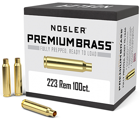 Nosler 10098 Premium Brass Unprimed Cases 223Rem Rifle Brass 100/Box 3 Nosler 10098 Premium Brass Unprimed Cases 223Rem Rifle Brass 100/Box