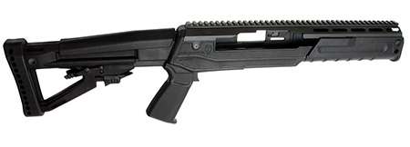 Archangel Sparta Conversion Stock Black Synthetic 4 Position Collapsible with Pistol Grip for Ruger Mini-14, Mini Thirty