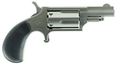NAA Mini-Revolver 22 WMR 5-Shot 1.63" Barrel Stainless Steel Construction Pebbled Rubber Grip