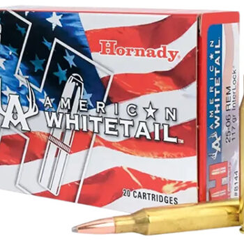 Hornady American Whitetail .25-06 Rem 117gr InterLock Boat Tail Soft Point, 20-Box/10-Case