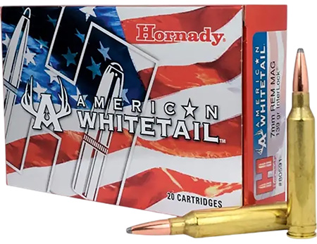 Hornady American Whitetail 7mm Remington Mag 139gr InterLock Spire Point Rifle Ammunition
