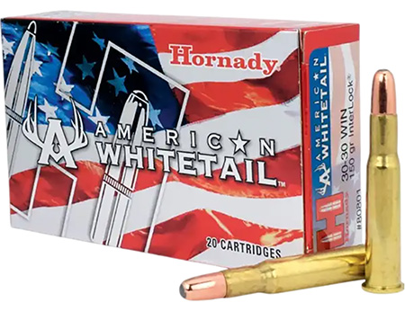 Hornady American Whitetail 30-30 Winchester 150gr InterLock Round Nose Rifle Ammunition 20 Rounds