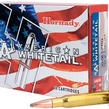 Hornady American Whitetail .30-06 Springfield 150gr InterLock Spire Point, 20-Box/10-Case