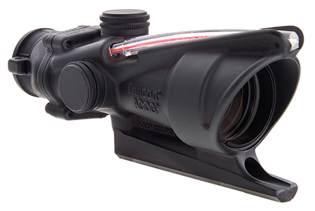 Trijicon 100213 ACOG  Black Hardcoat Anodized 4x32mm Illuminated Red Triangle Post Reticle