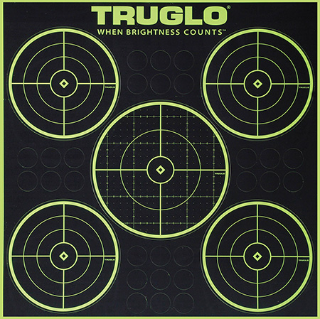 TruGlo TG11A6 Tru-See Splatter Target - Black/Green Self-Adhesive Heavy Paper 6-Pack with Pasters