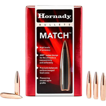 Hornady Match 22 LR .224 52gr Hollow Point Boat Tail Ammunition 100 Rounds