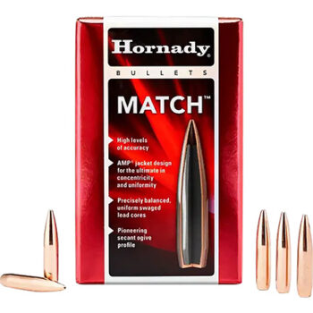 Hornady 2250 Match 22 Caliber .224 53 Grain Hollow Point 100 Round Box 40 Rounds Case
