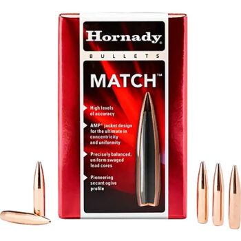 Hornady Match .224 68gr Hollow Point Boat Tail Rifle Ammunition 100 Rounds per Box 40
