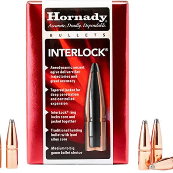 Hornady 3033 InterLock  30 Cal .308 150 gr Boat Tail Soft Point 100 Per Box/ 15 Case